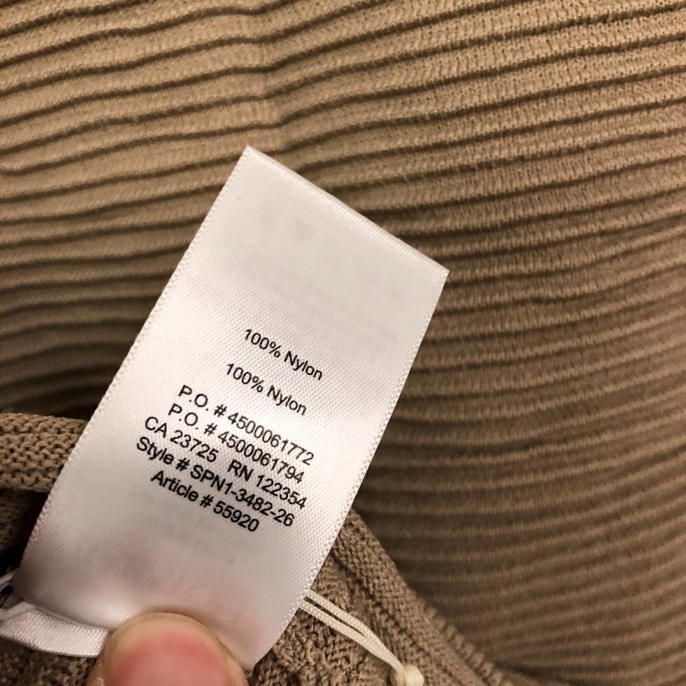 ARITZIA BABATON Alrik Beige Textural Knit Crewneck Light Crop Tank Top Sz XXS - Picture 7 of 7